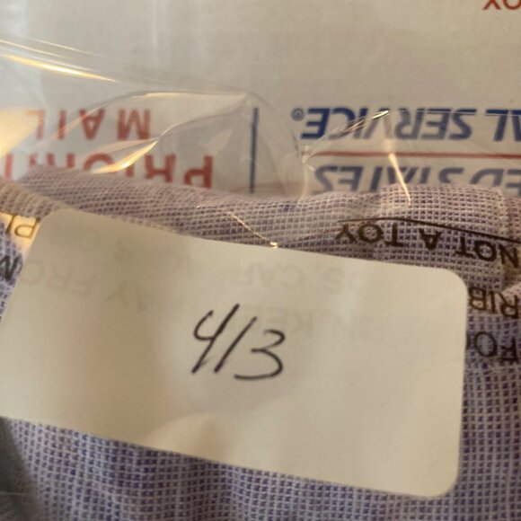 Womens Kim Rogers Linen Blend Button Shirt Short Sleeve S Bluish Purple White - Picture 8 of 8